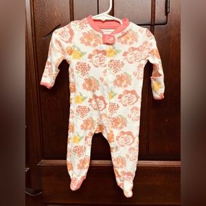 Burt's Bees Baby Girls Rosy Spring Sleep Play Size 0-3 Months